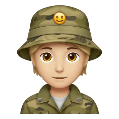 Khaki camo hat sticker