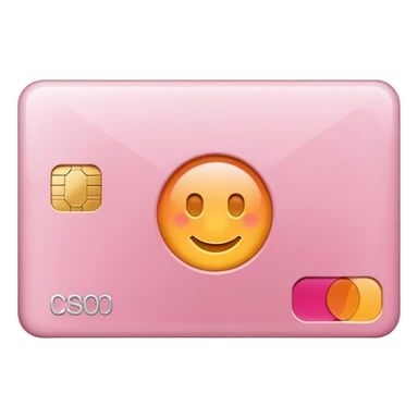 Make a credit card with light pink tones sticker