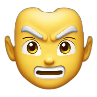 Super saiyan 3 goku in the style of a Memoji sticker