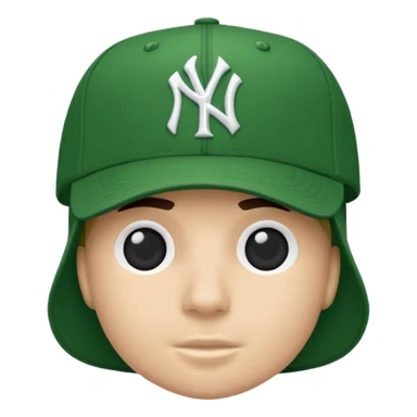 new york Yankee green cap sticker
