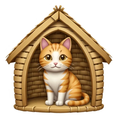 cat hut sticker