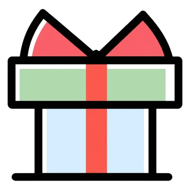 present with ribbon sticker