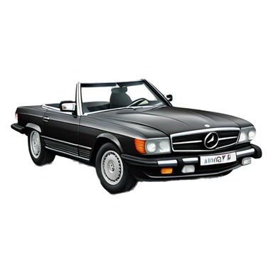 Mercedes benz w107 sl with amg penta rims sticker