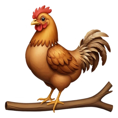 tavuk agicin üstünde otruyor sticker