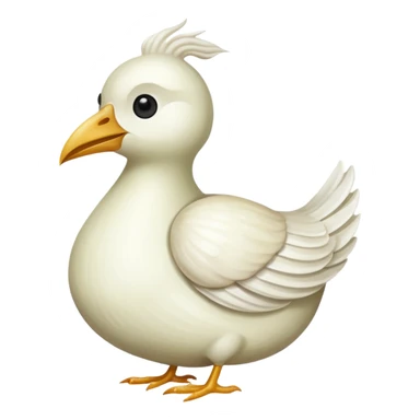 bird with a garlic-shaped body sticker