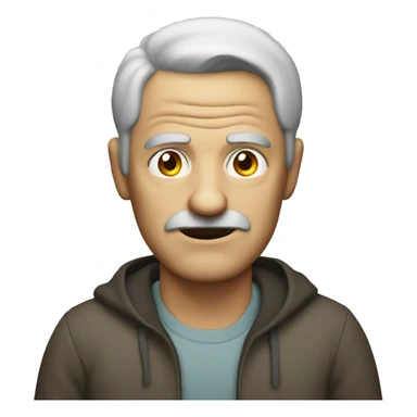 scary middle aged man sticker