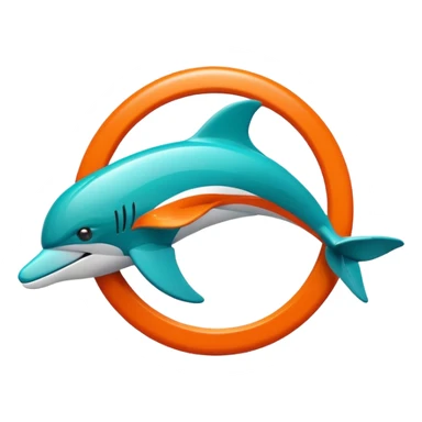 Miami dolphins logo sticker