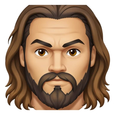 Jason Momoa with long hair and beard sticker