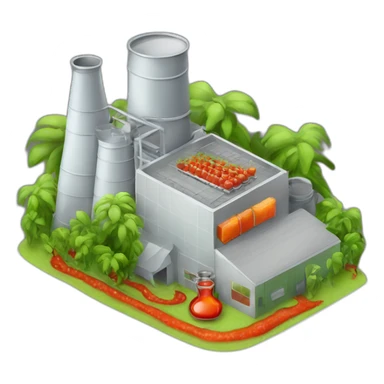 ecological factory of hot sauce sticker