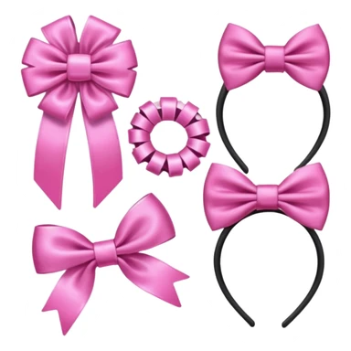 Pink Hair accessories sticker