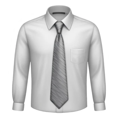 white shirt & grey tie (without face, just clothes, zoomed in) sticker