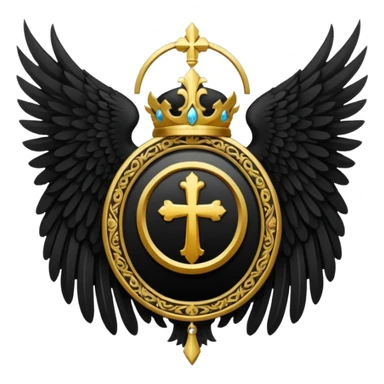 holy saint emblem with black wings lucifer sticker