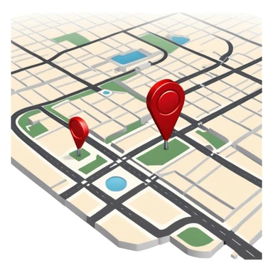 warehouse location pin on a map symbolizing warehouse site sticker