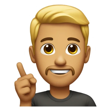 bruh with hand point  sticker