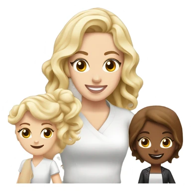 Blonde curly white girl and brunette straight hair white girl baking cinnamon rolls  sticker