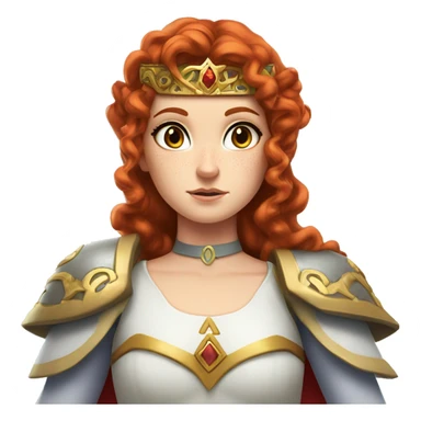 a white girl with long red curly hair and freckles, cosplaying Princess Zelda posing and being serious sticker