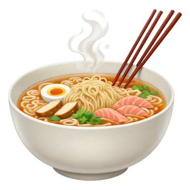 ramen bowl with two chopsticks sticker