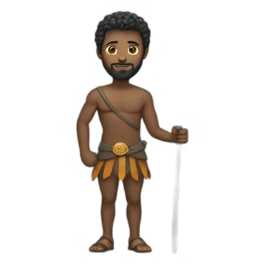 Man standing with a trident  sticker