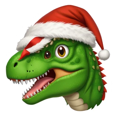 T-Rex with a Santa hat sticker