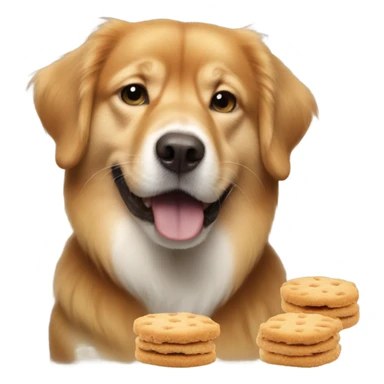 Dog that looks like Donald Trump saying the cat are eating the dogs biscuits sticker