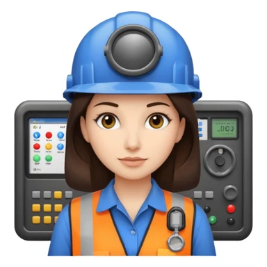 opérateur contrôle non destructif féminin brune sticker