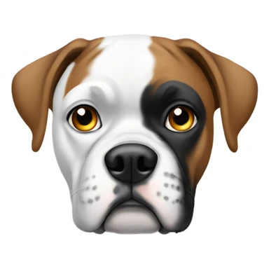White boxer with heterochromia sticker