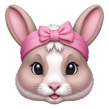 Rabbit with  head band  sticker