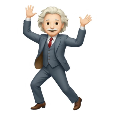 Einstein dancing sticker