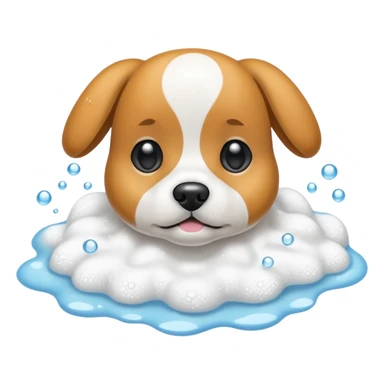 pet Shampoo with foam sticker