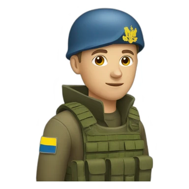 Ukrainian soldier sticker