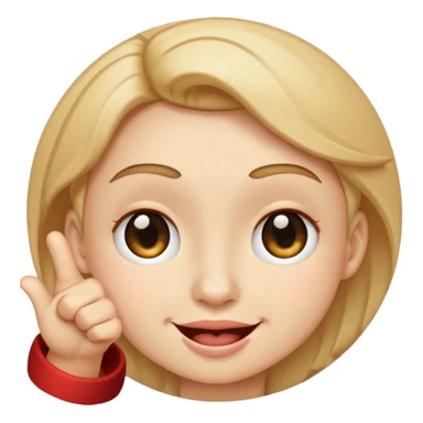 winking smirking pointing circle face sticker