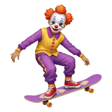 skater clown skating sticker