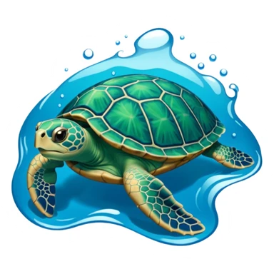 Une tortue voilée sticker