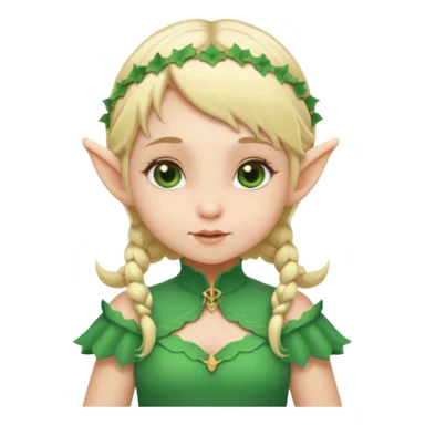 baby elf girl  blonde hair sticker