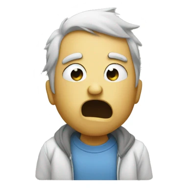 Human grossed out by noise sticker