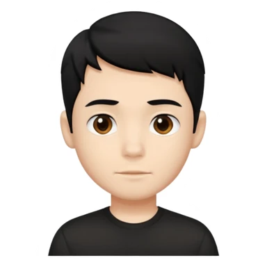 A roblox Avatar whit sleek hair and black shirt      boy sticker