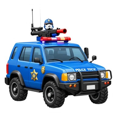 Well armed rugged Imperial Shock Troopers police car off road interceptor from hell sticker