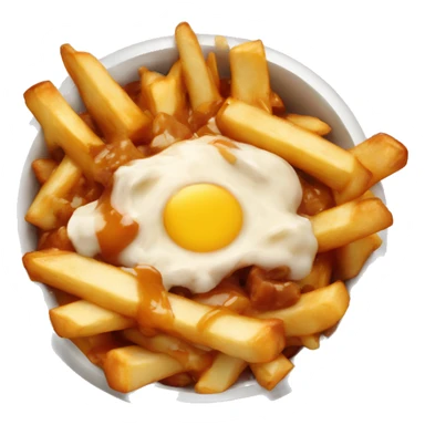 poutine qui mange du poulet sticker