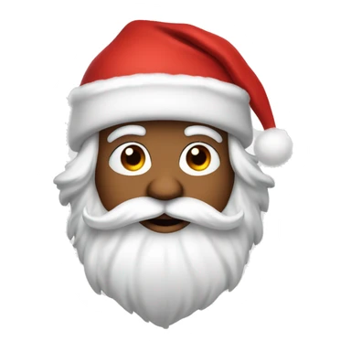 “An adorable Santa with a red suit, fluffy white beard, rosy cheeks, big eyes, and a red hat with a white pom-pom réaliste  sticker