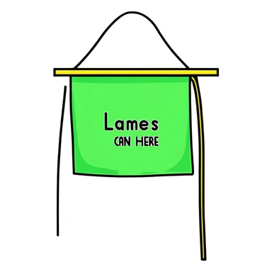 A sign that says lames can hang here sticker
