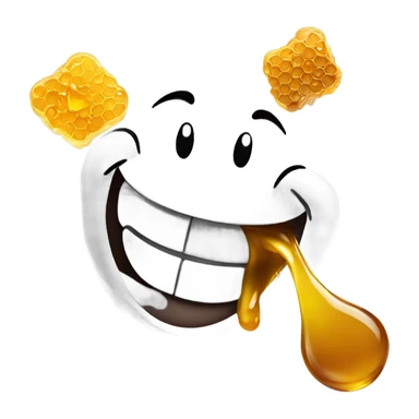 happy emoji throwing up honey sticker