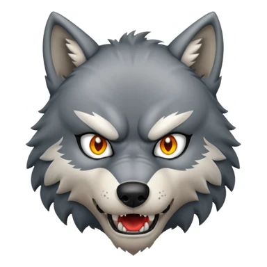 Tráeme una imagen de un lobo enojado estilo gamer sticker