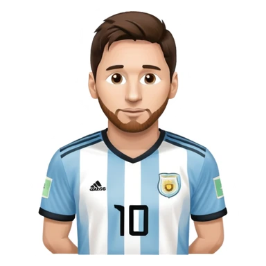 Lionel Messi soccer player with Argentina jersey sticker