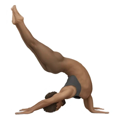 Yoga back bend white male sticker