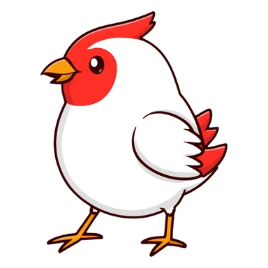 a vibrant red bird, kırmızı kuş sticker