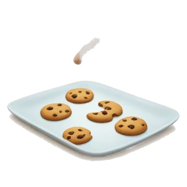 hand reaching out from under table for a cookie sticker