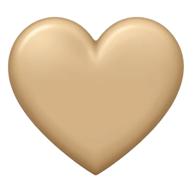 beige hart sticker