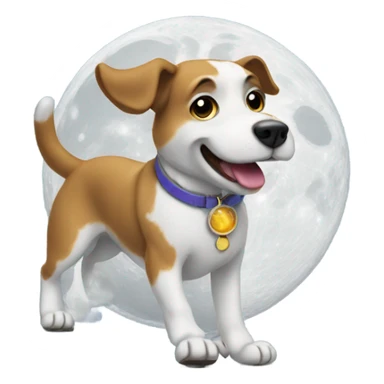 Dog doing a moon walk sticker