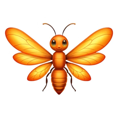 Firefly with fire for wings sticker