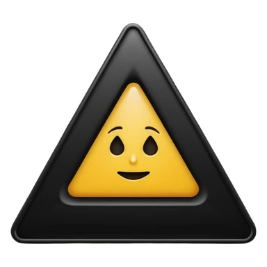 Minimalist, high-contrast emoji logo representing the Dark Triad personality traits. A clean black triangle as the main shape, inside three original symbolic icons:psychopaty, narcissim and machiavellianism .Smooth vector style,dark aesthetic, 4K. sticker